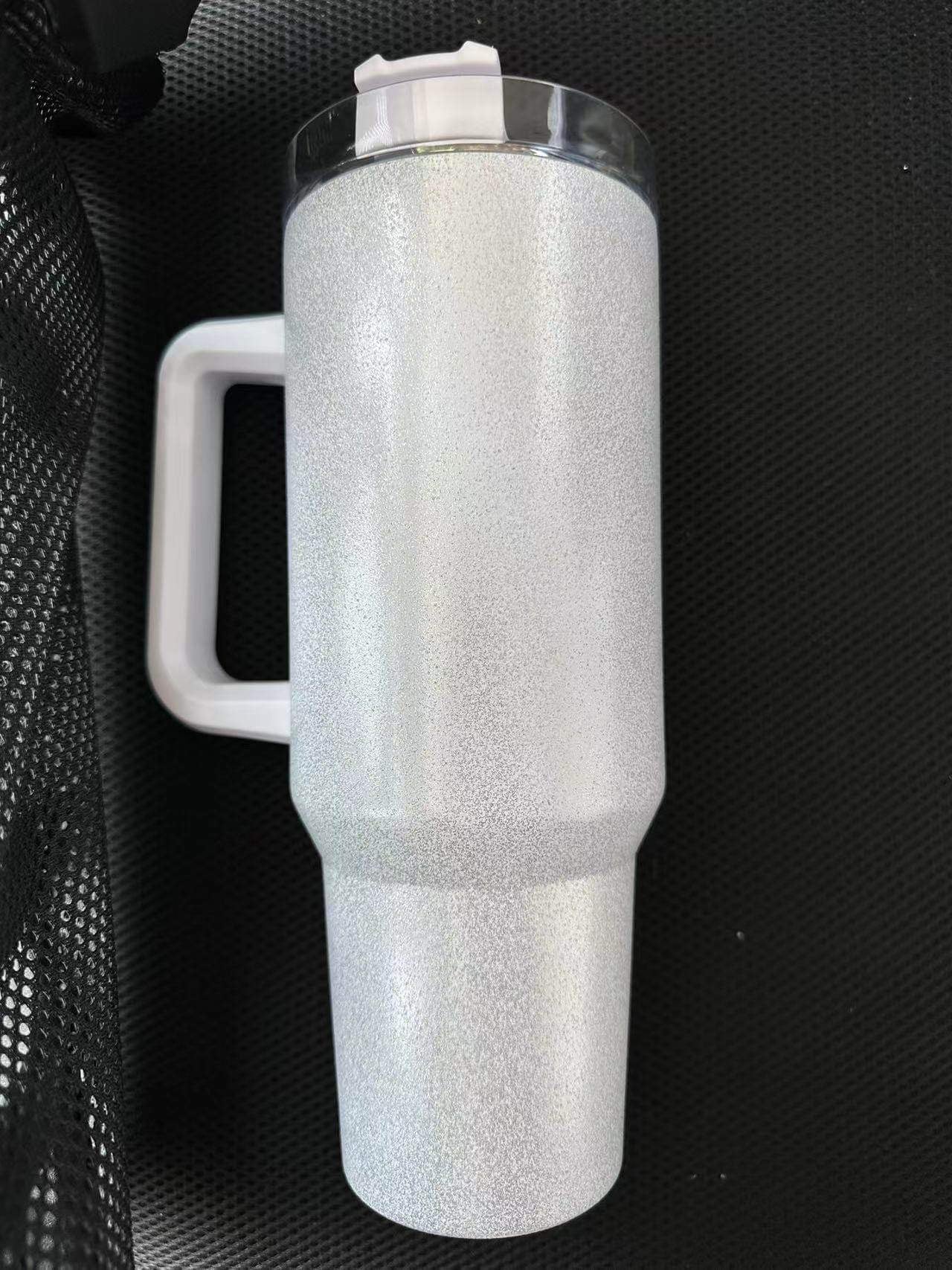 Custom Glitter 40 oz Sublimation Handle Cup