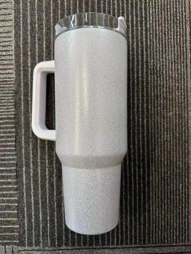 Custom Glitter 40 oz Sublimation Handle Cup