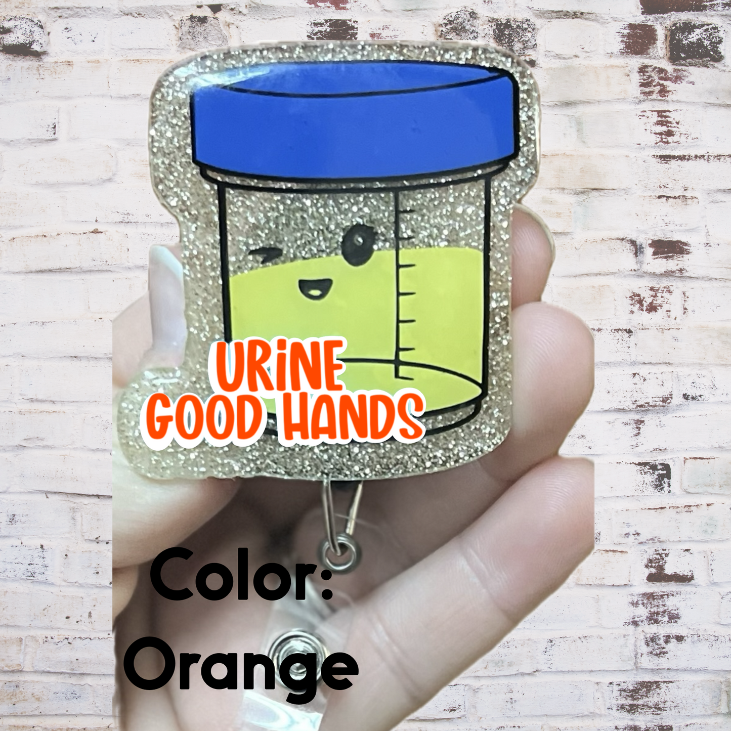 Urine Good Hands Badge Reel