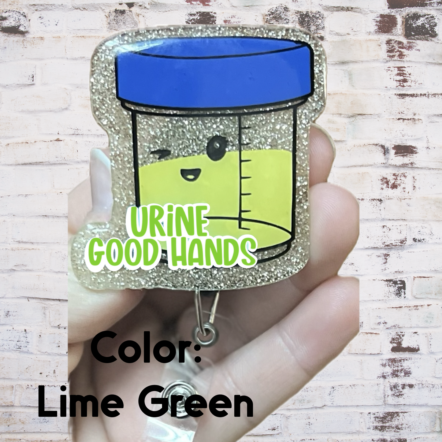 Urine Good Hands Badge Reel