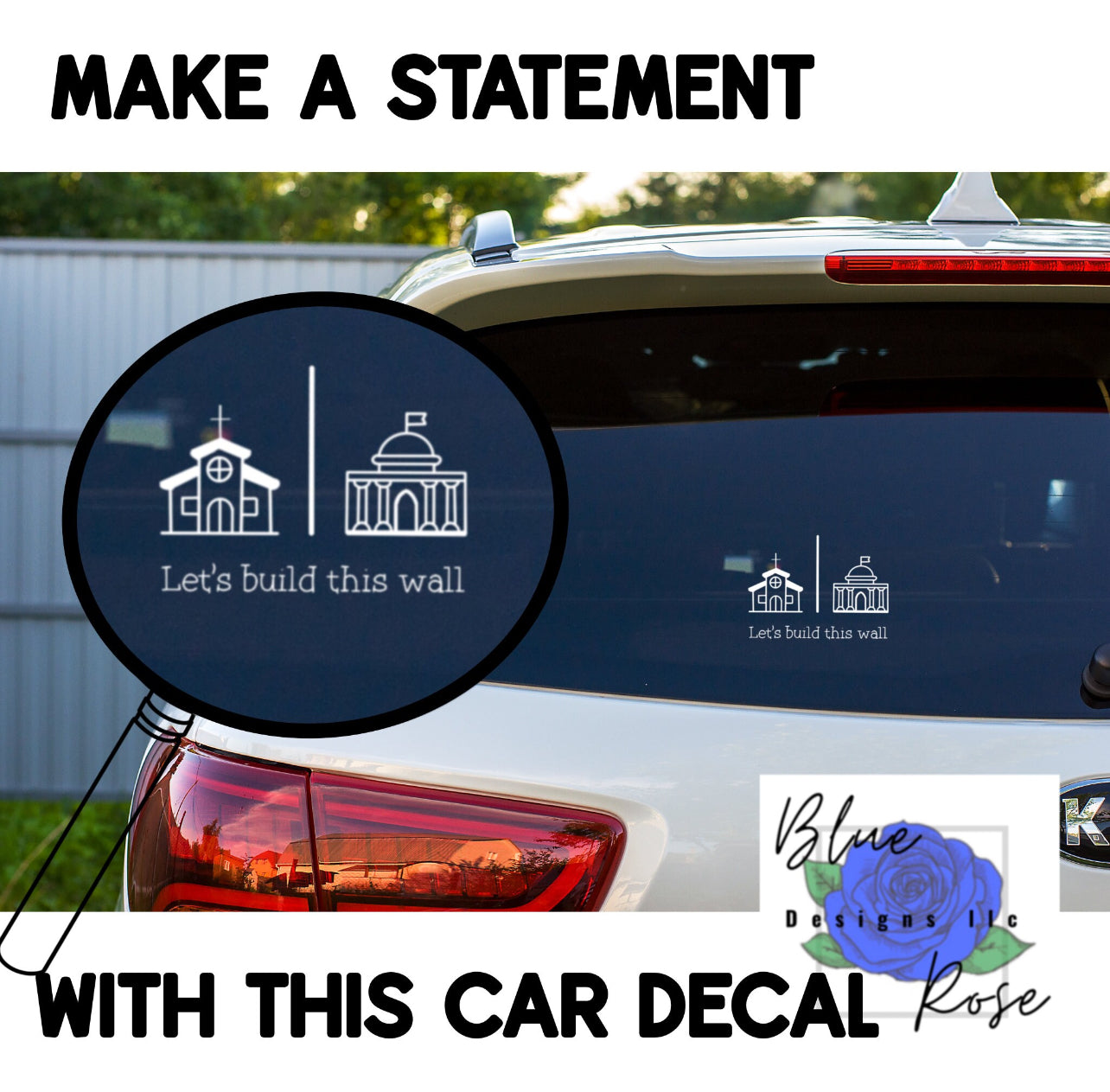 Build This Wall Car Decal