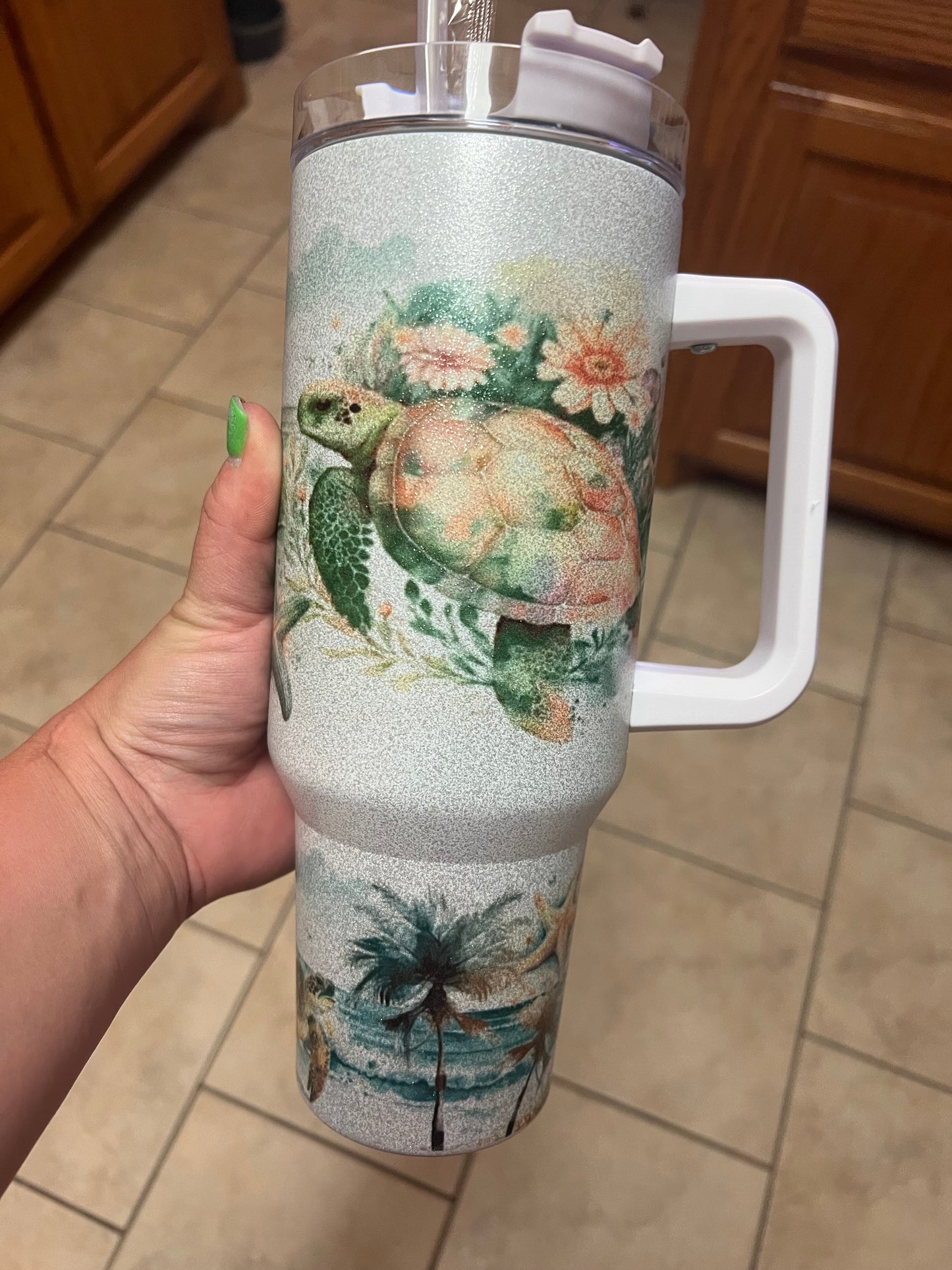 Custom 40 oz Sublimation Handle Cup