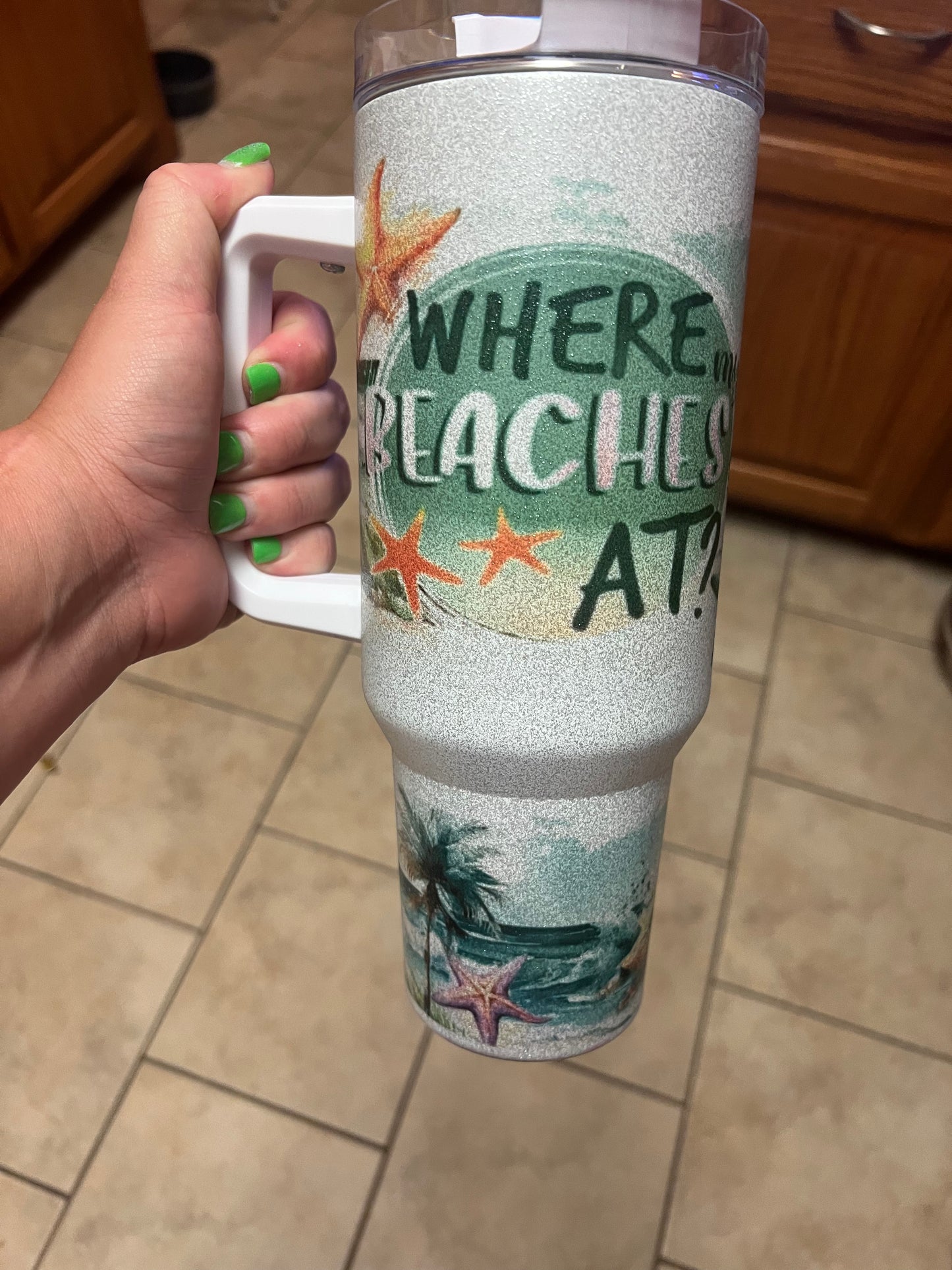 Custom 40 oz Sublimation Handle Cup