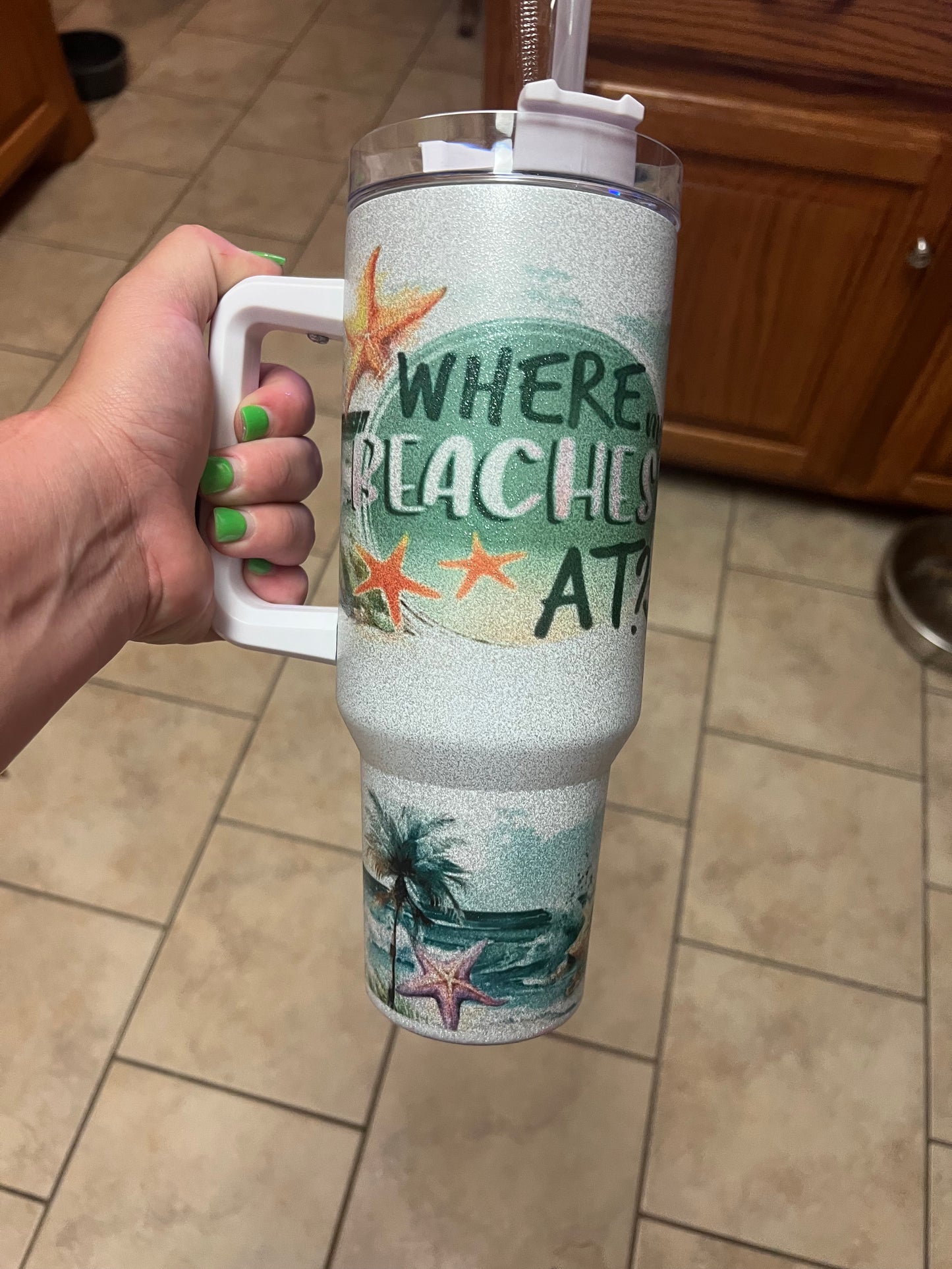 Custom 40 oz Sublimation Handle Cup