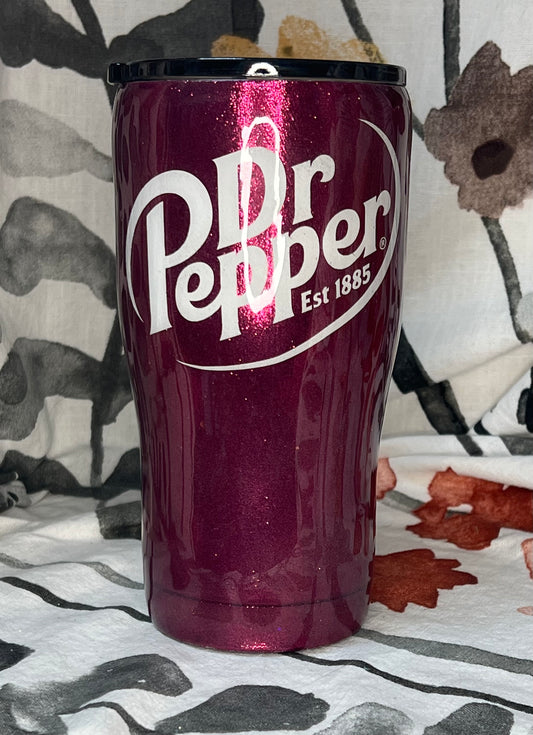 Soda Pop Themed Glitter Tumbler