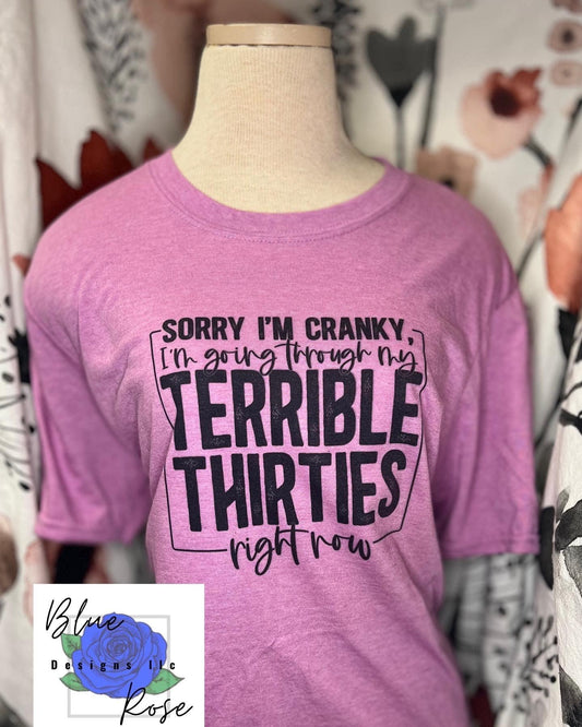 Terrible Thirties Bleached Tee - Blue Rose Designs LLC