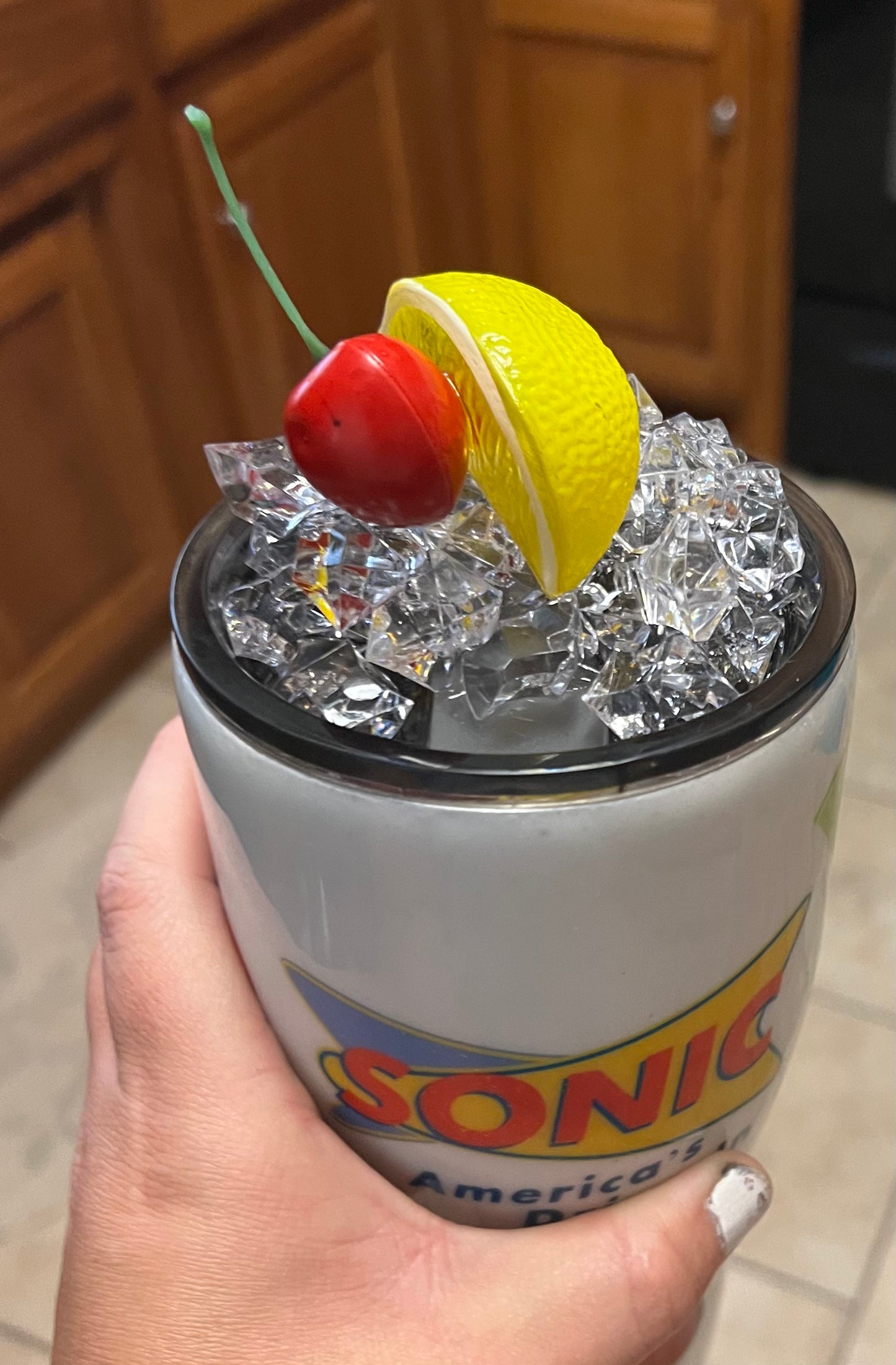 Sonic Themed Glitter Tumbler