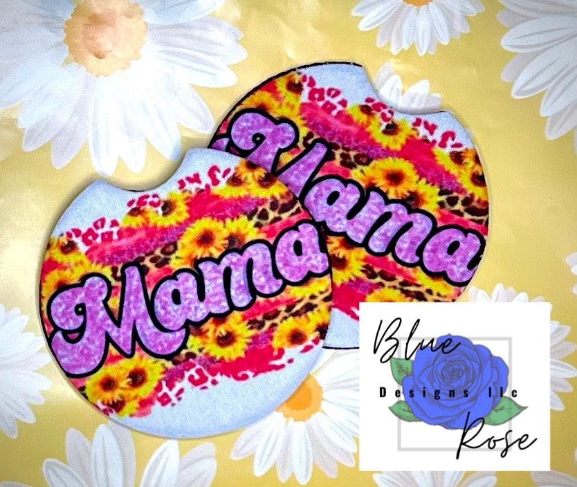 Pink Mama Car Coasters - Blue Rose Designs LLC