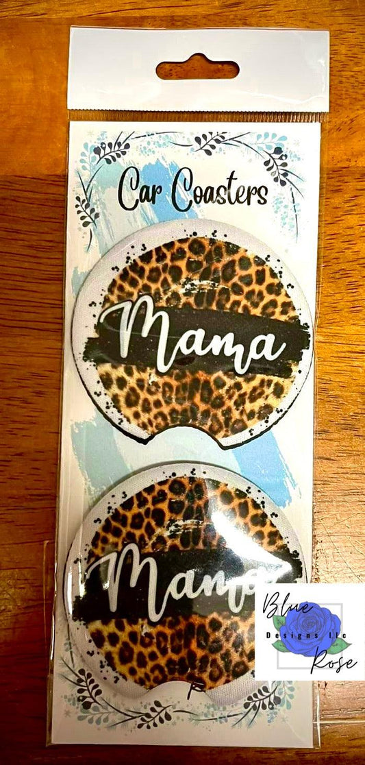 Mama Car coasters - Blue Rose Designs LLC