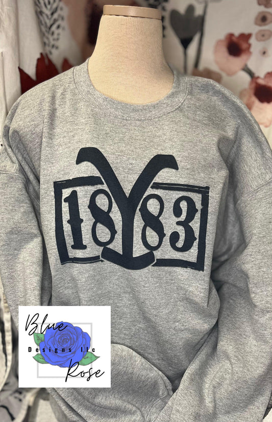 1883 Crewneck Sweatshirt - Blue Rose Designs LLC