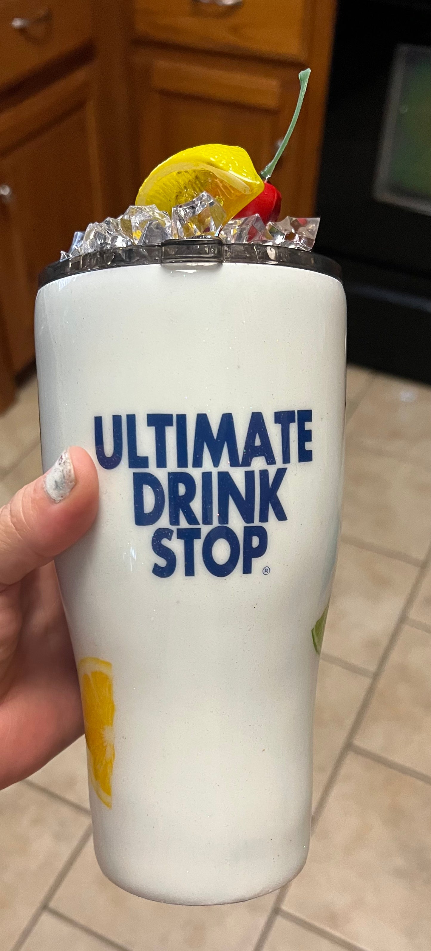 Sonic Themed Glitter Tumbler