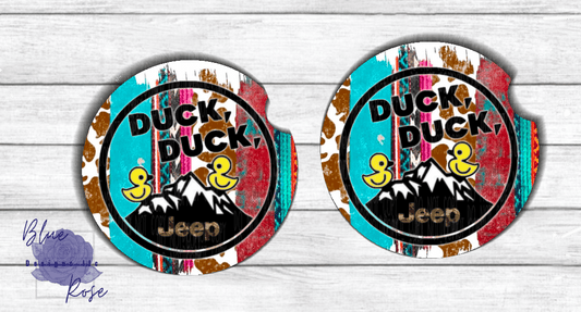 Duck duck... Car coasters - Blue Rose Designs LLC